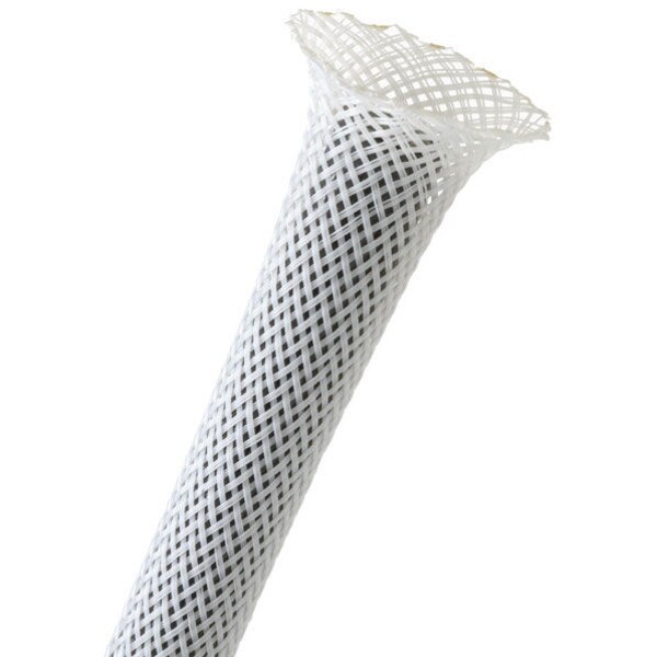 Main product image for Techflex 1/4" Expandable Braided Cable Sleeving 25 ft. White 082-322